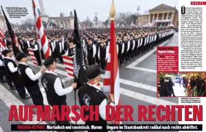 Die ungarische Garde auf dem Budapester Heldenplatz