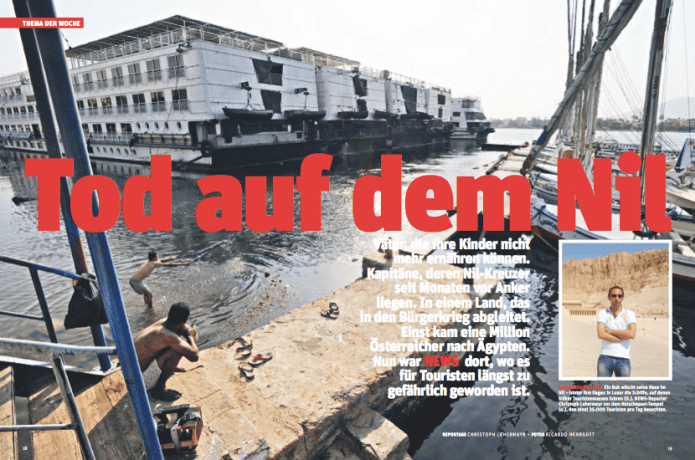 Verlassene Kreuzfahrtschiffe und Arme, die ihre Wäsche im Nil waschen - Luxor 2013 (Foto: Ricardo Herrgott)