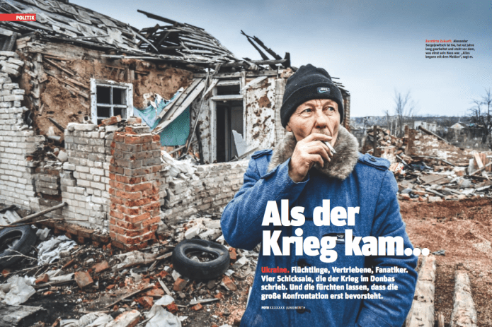 Alexander Sergejewitsch ist 64 und steht vor dem, was einst sein Haus war (Foto: Ricardo Herrgott)