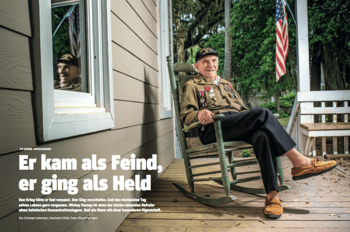 Mickey Dorsey auf seiner Veranda nahe Charleston, South Carolina (Foto: Ricardo Herrgott)